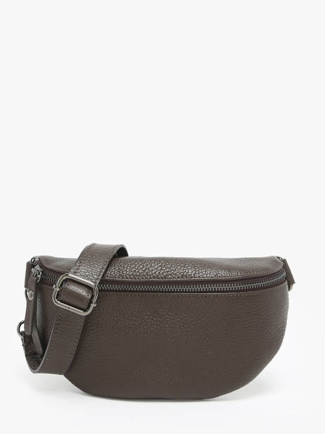 Leather Caviar Belt Bag Milano Brown caviar CA19091B