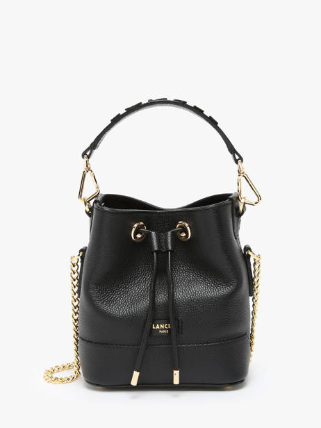 Leather Ninon Mini Bucket Bag Lancel Black ninon A11466 other view 2