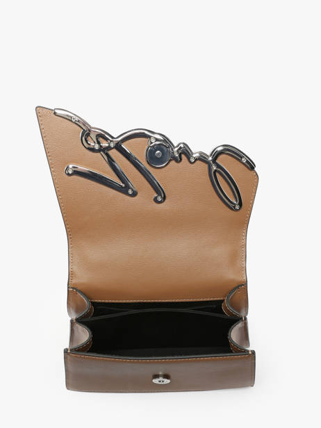 Sac Bandoulière K Signature Cuir Karl lagerfeld Marron k signature A1W30038 vue secondaire 3