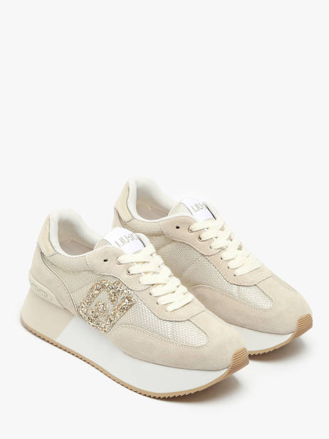 Sneakers En Cuir Liu jo Beige women BA5035PX vue secondaire 1