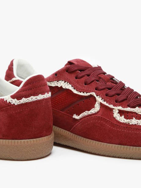 Sneakers Tb.490 Crochet Burgundy In Leather Alohas Red women 10082303 other view 2