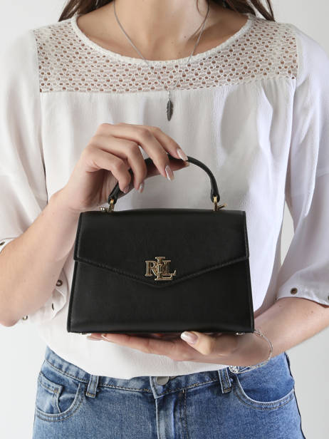 Sac Ã  Main Farrah Cuir Lauren ralph lauren Noir farrah 31968761 vue secondaire 1