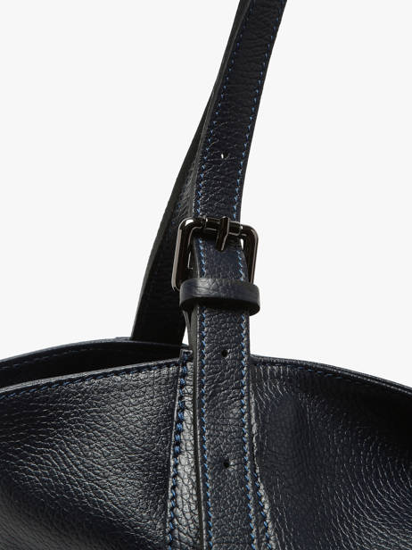 Sac Ã  Main Caviar Cuir Milano Bleu caviar CA24066 vue secondaire 2