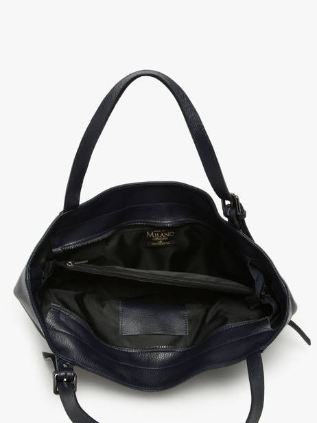 Sac Ã  Main Caviar Cuir Milano Bleu caviar CA24066 vue secondaire 3