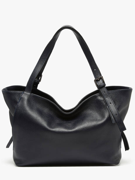 Sac Ã  Main Caviar Cuir Milano Bleu caviar CA24066 vue secondaire 4