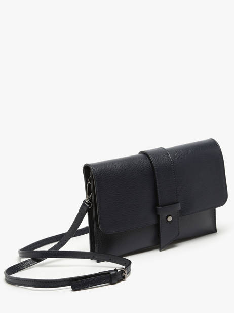 Sac BandouliÃ¨re Caviar Cuir Milano Bleu caviar CA240610 vue secondaire 2