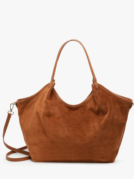 Sac PortÃ© Ã©paule Velvet Caviar Cuir Milano Marron velvet caviar VC241110