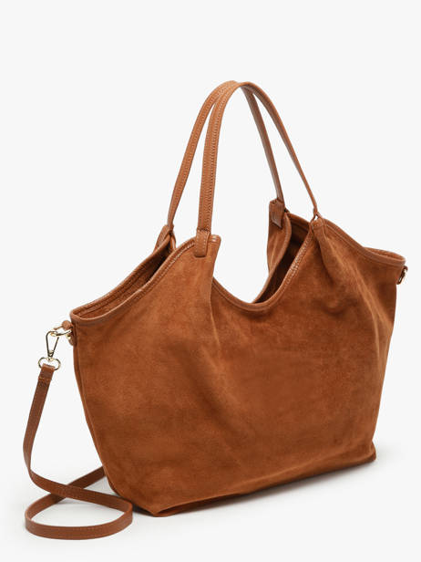 Sac PortÃ© Ã©paule Velvet Caviar Cuir Milano Marron velvet caviar VC241110 vue secondaire 2