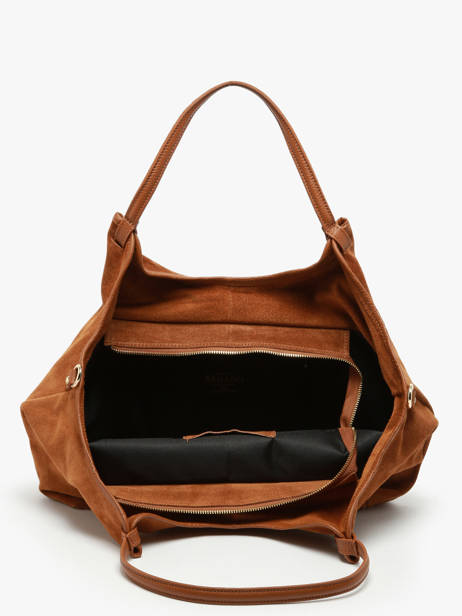 Sac PortÃ© Ã©paule Velvet Caviar Cuir Milano Marron velvet caviar VC241110 vue secondaire 3