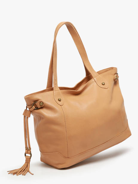 Sac PortÃ© Ã©paule Cow Cuir Basilic pepper Marron cow 155N vue secondaire 2