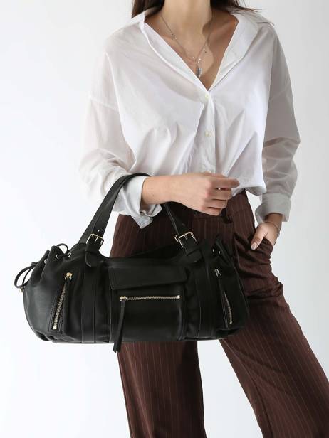 Sac PortÃ© Ã©paule Icone Cuir Gerard darel Noir icone DBS30410 vue secondaire 1