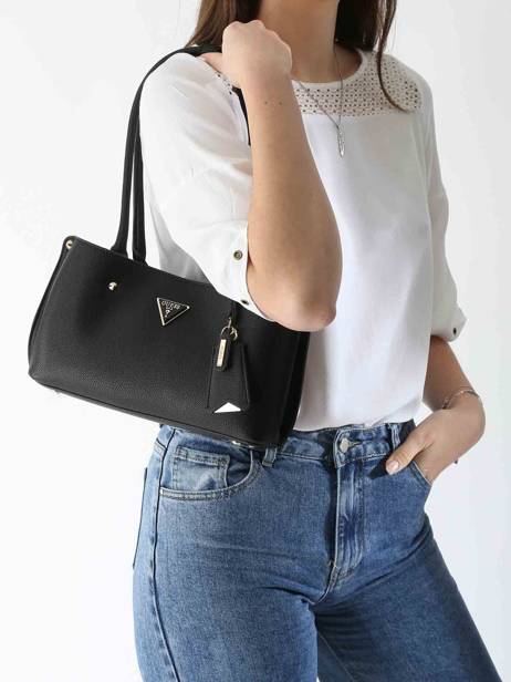 Sac PortÃ© Ã©paule Emilia Polyurethane Guess Noir emilia BG877809 vue secondaire 1