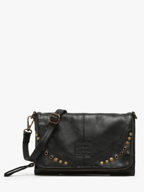 Sac Bandoulière Glam Eyelet Cuir Basilic pepper Noir glam eyelet BGLE43