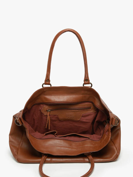 Sac Porté épaule A4 Cow Cuir Basilic pepper Marron cow BCOW78 vue secondaire 3