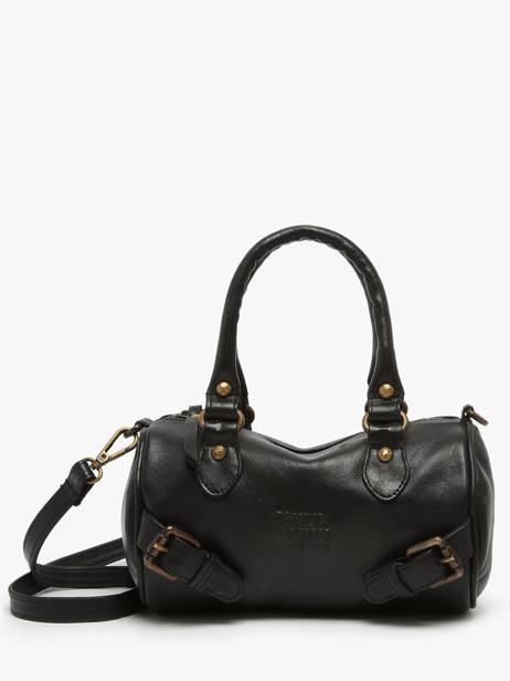 Sac BandouliÃ¨re Strappy Cuir Basilic pepper Noir strappy BSTR01