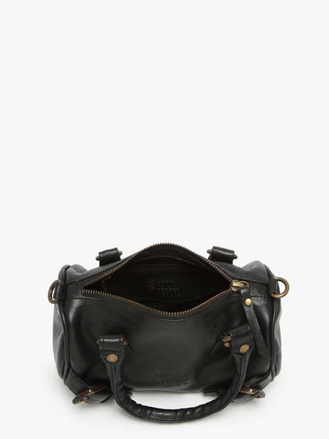 Sac BandouliÃ¨re Strappy Cuir Basilic pepper Noir strappy BSTR01 vue secondaire 4