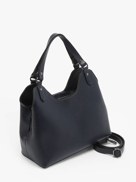 Sac Ã  Main Caviar Cuir Milano Bleu caviar CA24067 vue secondaire 2