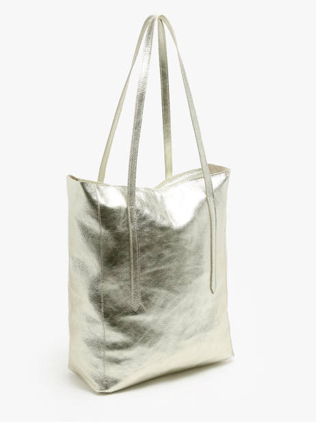 Sac Porté épaule A4 Nine Cuir Milano Argent nine NI24111 vue secondaire 2