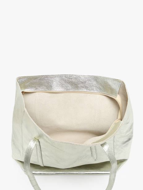 Sac Porté épaule A4 Nine Cuir Milano Argent nine NI24111 vue secondaire 3