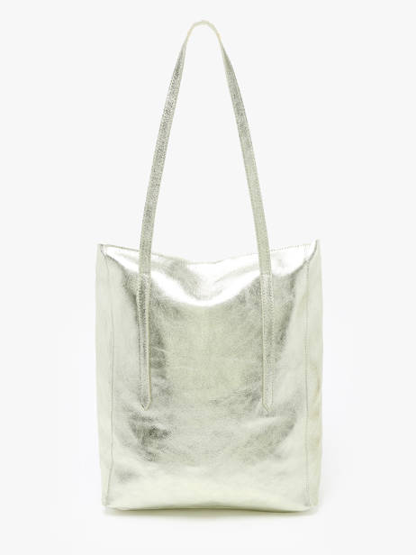 Sac Porté épaule A4 Nine Cuir Milano Argent nine NI24111 vue secondaire 4