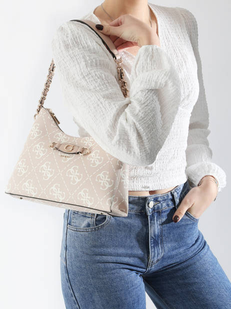 Sac PortÃ© Ã©paule Izzy Guess Beige izzy OQ865401 vue secondaire 1