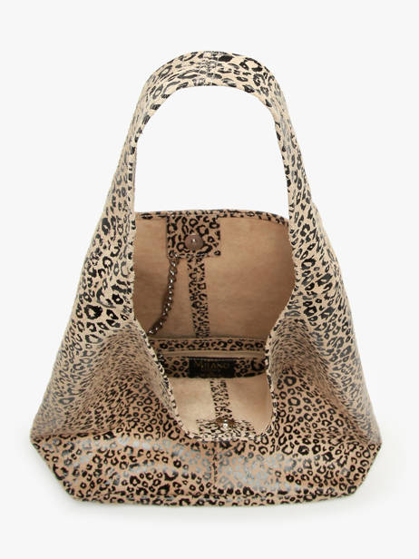 Shoulder Bag Velvet Leopardo Leather Milano Beige velvet leopardo VL24062 other view 3
