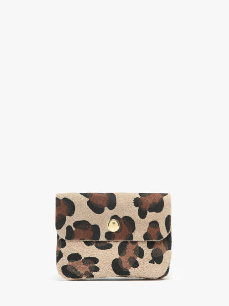 Porte-monnaie Cuir Milano Multicolore velvet leopardo VL23092