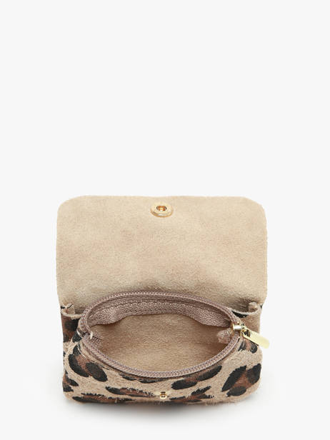 Porte-monnaie Cuir Milano Multicolore velvet leopardo VL23092 vue secondaire 1