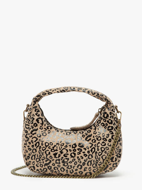 Crossbody Bag Velvet Leopardo Leather Milano Beige velvet leopardo VL24113 other view 4