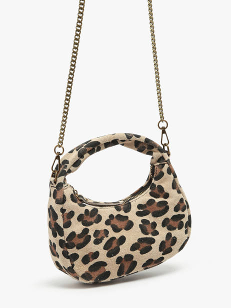 Sac BandouliÃ¨re Velvet Leopardo Cuir Milano Multicolore velvet leopardo VL24113 vue secondaire 2
