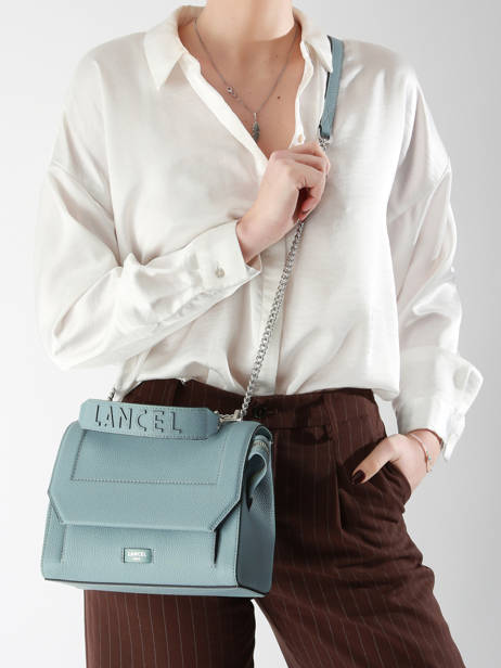 Top Handle M Ninon Leather Lancel Blue ninon A09222 other view 1