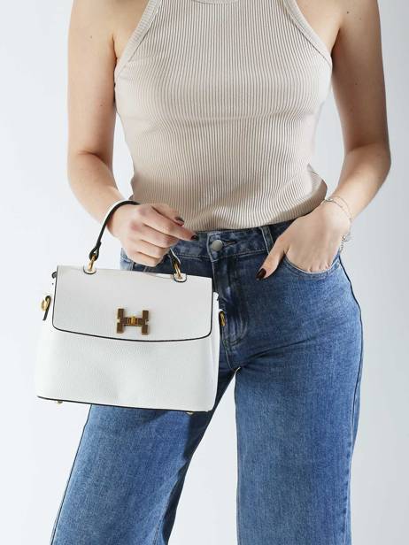 Sac BandouliÃ¨re Grained Miniprix Blanc grained DQ8688 vue secondaire 1