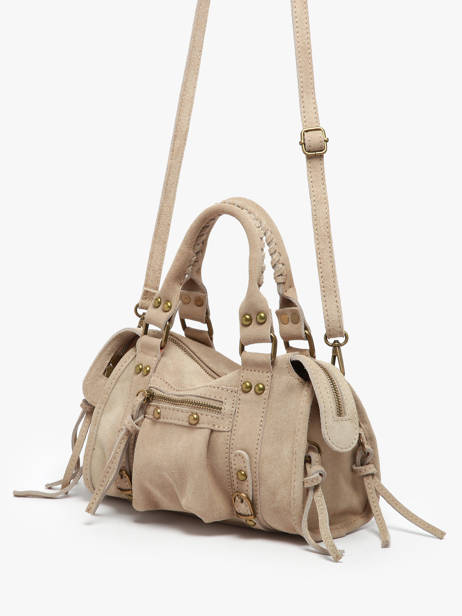 Sac BandouliÃ¨re Velvet Cuir Milano Beige velvet VE24093 vue secondaire 2