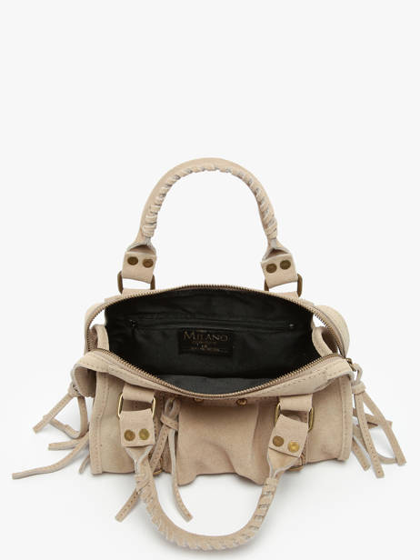Sac BandouliÃ¨re Velvet Cuir Milano Beige velvet VE24093 vue secondaire 3