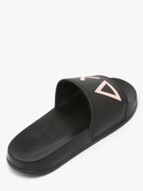 Flip Flops Logo Sun68 Black women X35204 other view 2