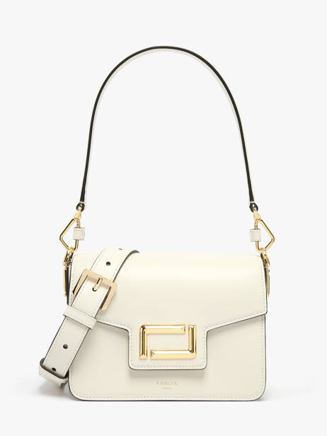 Sac BandouliÃ¨re Angele Cuir Lancel Blanc angele A13147