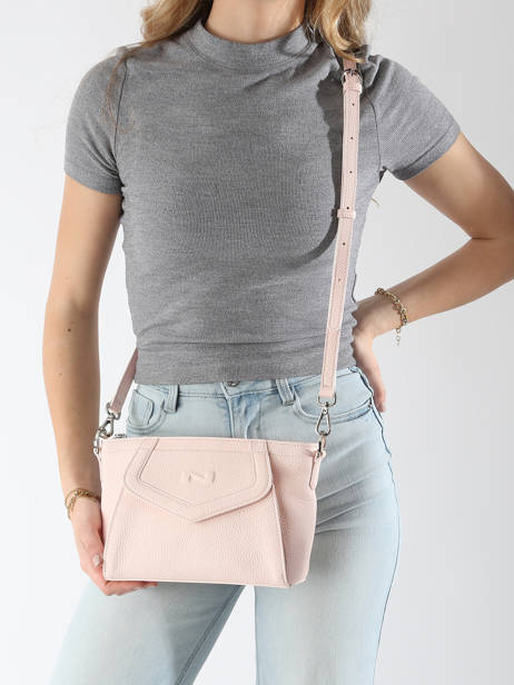 Sac Bandoulière Vanilla Cuir Nathan baume Rose candy 7 vue secondaire 1