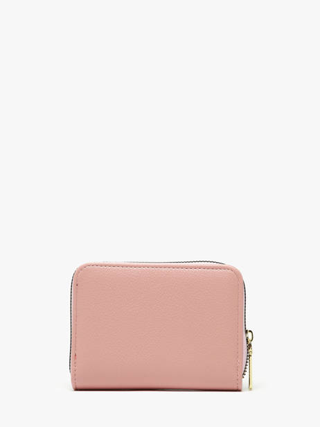 Porte-monnaie Button Miniprix Rose safiano 78SM2666 vue secondaire 2