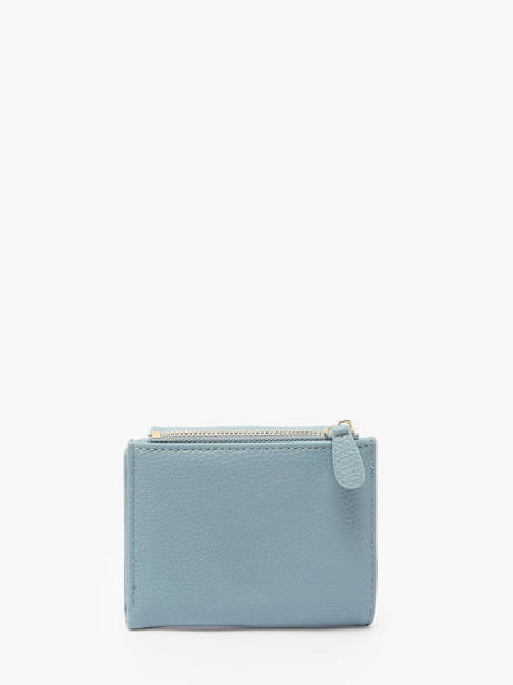Coin Purse With Card Holder Miniprix Blue grained 78COK865 other view 2