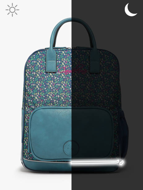 Sac Ã  Dos 2 Compartiments Cameleon Bleu vintage fantasy PBVGSD37 vue secondaire 7