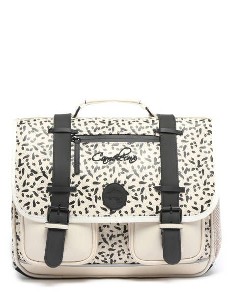 Cartable 2 Compartiments Cameleon Beige vintage north PBVWCA38 vue secondaire 7