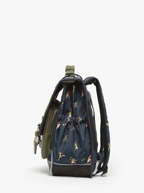 Cartable 2 Compartiments Cameleon Vert vintage urban PBVBCA35 vue secondaire 2