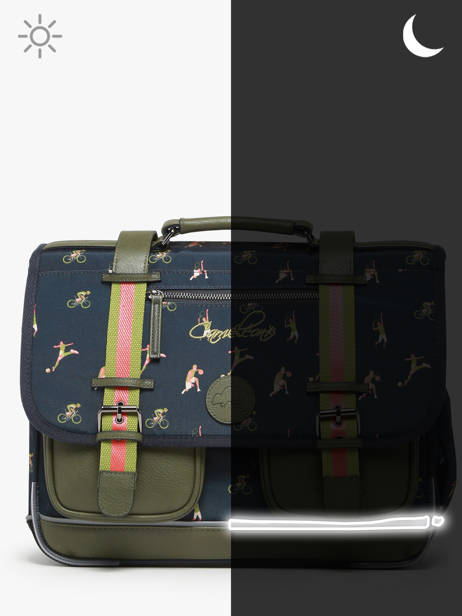 Cartable 2 Compartiments Cameleon Vert vintage urban PBVBCA35 vue secondaire 7