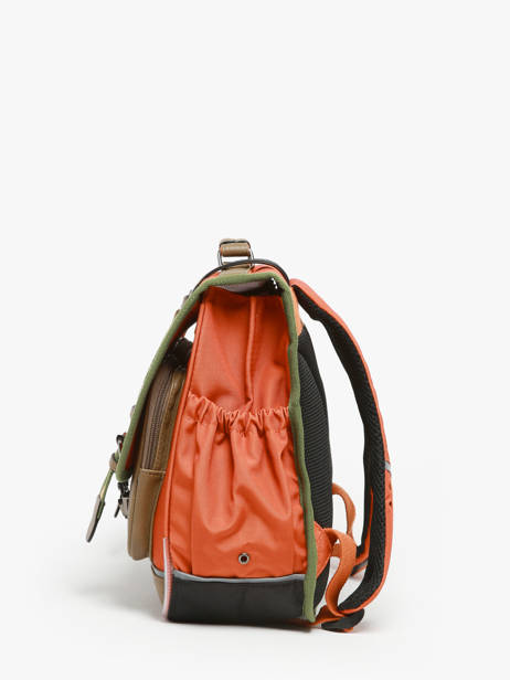 Cartable 2 Compartiments Cameleon Orange vintage urban 27 vue secondaire 2