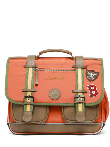Cartable 2 Compartiments Cameleon Orange vintage urban 27 vue secondaire 6