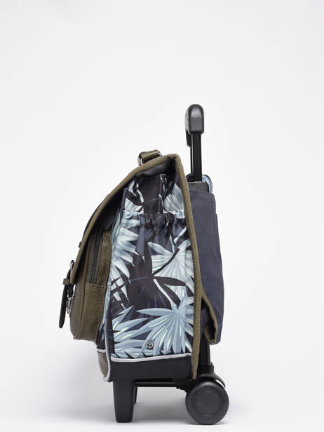 Wheeled Schoolbag 2 Compartments Cameleon Gray vintage urban PBVBCR38 other view 3