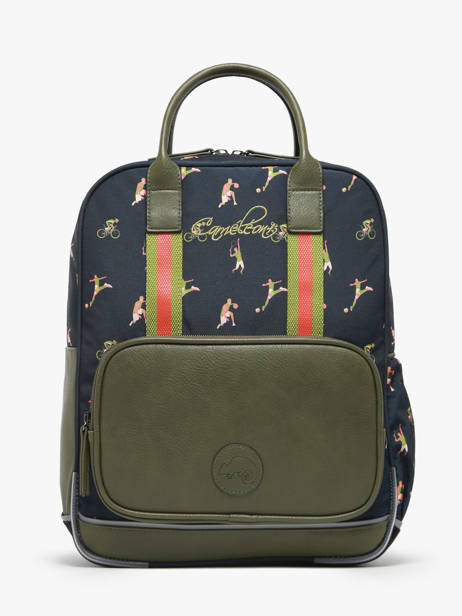 Sac Ã  Dos 2 Compartiments Cameleon Vert vintage urban PBVBSD37