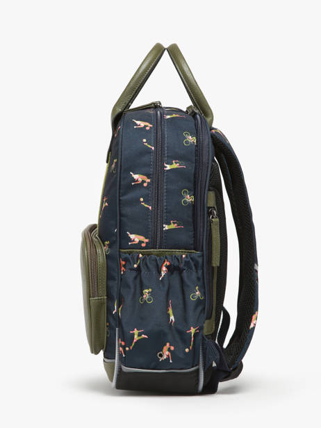 Sac Ã  Dos 2 Compartiments Cameleon Vert vintage urban PBVBSD37 vue secondaire 2