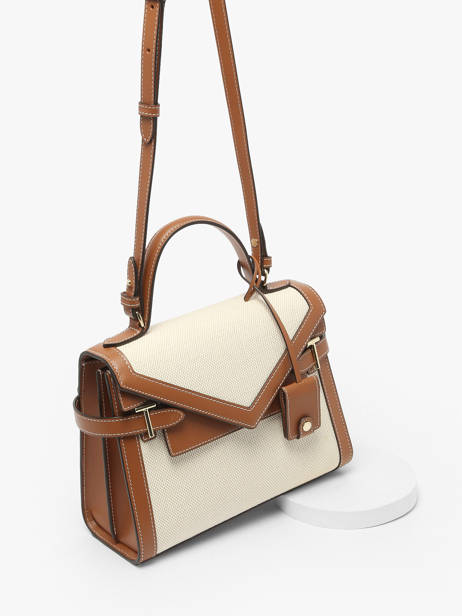 Sac BandouliÃ¨re Emily Garni Cuir Le tanneur Beige emily TEMI1015 vue secondaire 2