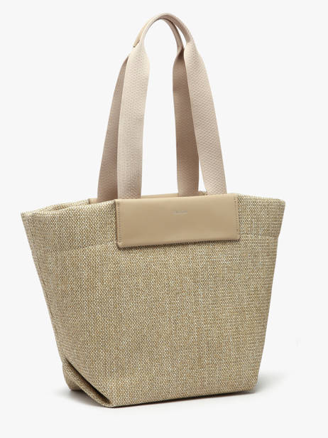 Sac PortÃ© Ã©paule Ck Raffia Raphia Calvin klein jeans Beige ck raffia K613174 vue secondaire 2